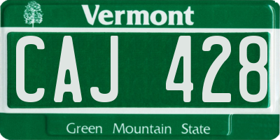 VT license plate CAJ428