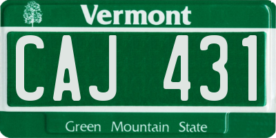 VT license plate CAJ431