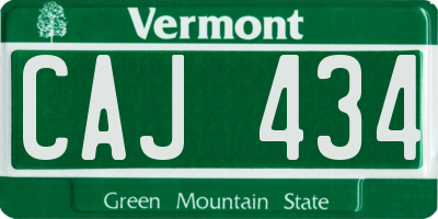 VT license plate CAJ434