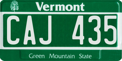 VT license plate CAJ435