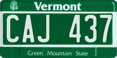 VT license plate CAJ437