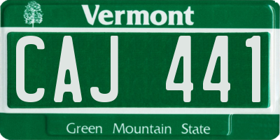 VT license plate CAJ441