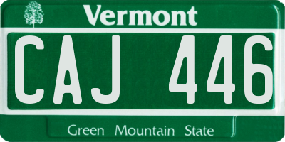 VT license plate CAJ446