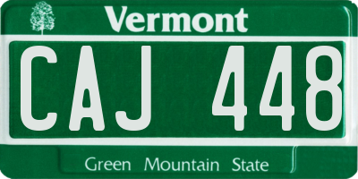 VT license plate CAJ448