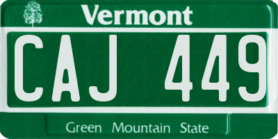 VT license plate CAJ449