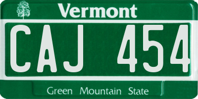 VT license plate CAJ454