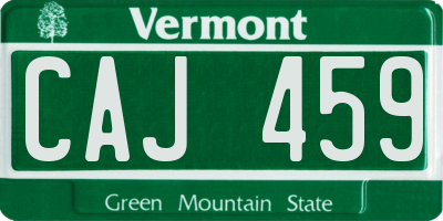 VT license plate CAJ459