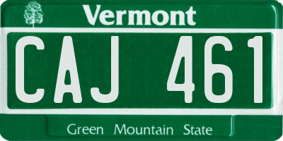 VT license plate CAJ461