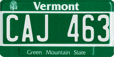 VT license plate CAJ463