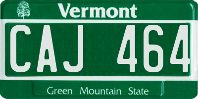 VT license plate CAJ464