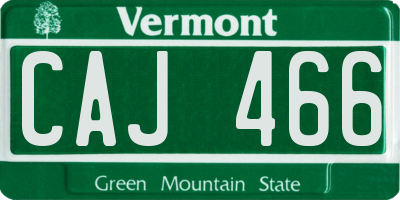 VT license plate CAJ466