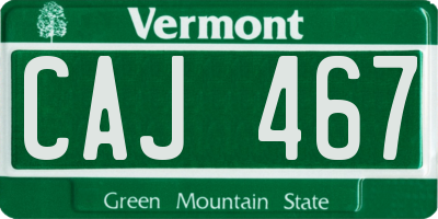 VT license plate CAJ467