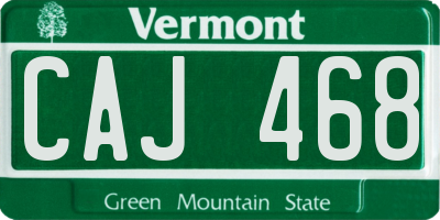 VT license plate CAJ468