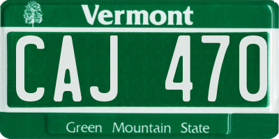 VT license plate CAJ470