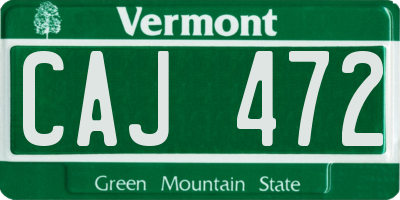 VT license plate CAJ472