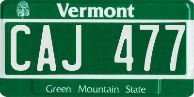 VT license plate CAJ477