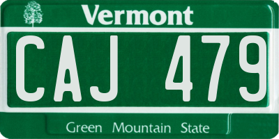VT license plate CAJ479