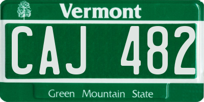 VT license plate CAJ482