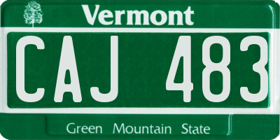 VT license plate CAJ483