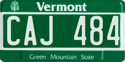 VT license plate CAJ484