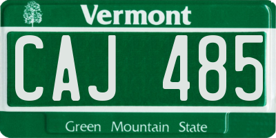 VT license plate CAJ485