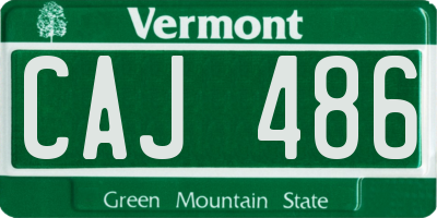 VT license plate CAJ486