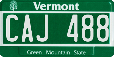 VT license plate CAJ488