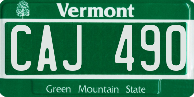 VT license plate CAJ490