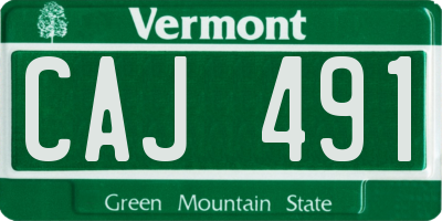 VT license plate CAJ491
