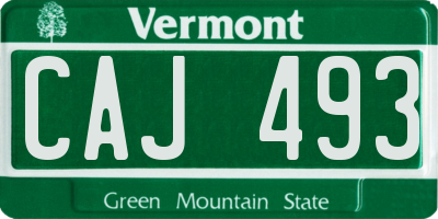 VT license plate CAJ493