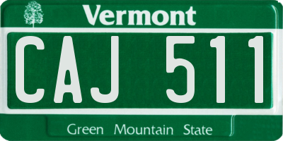 VT license plate CAJ511