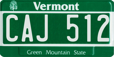 VT license plate CAJ512