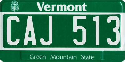 VT license plate CAJ513