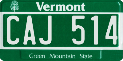 VT license plate CAJ514