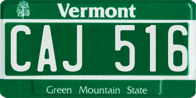 VT license plate CAJ516