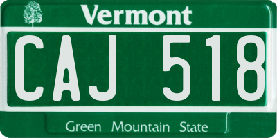 VT license plate CAJ518