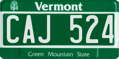VT license plate CAJ524