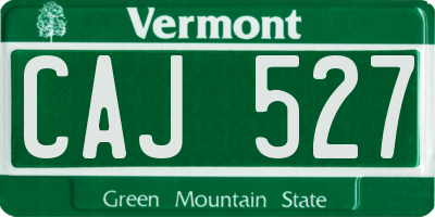 VT license plate CAJ527