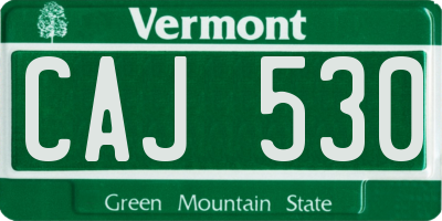 VT license plate CAJ530