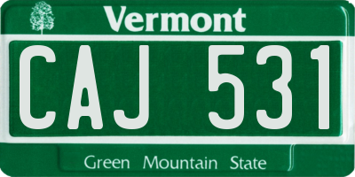 VT license plate CAJ531
