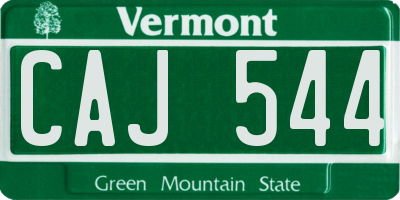 VT license plate CAJ544