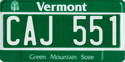 VT license plate CAJ551