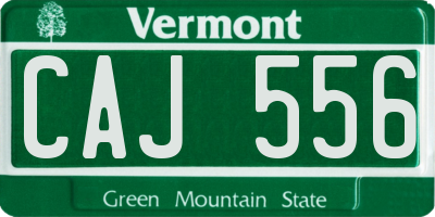 VT license plate CAJ556