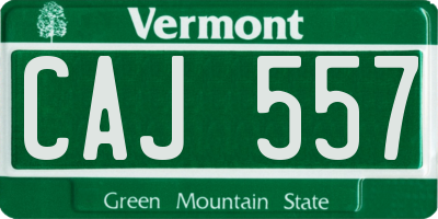 VT license plate CAJ557