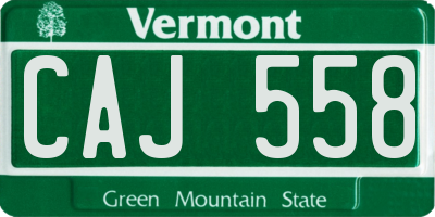 VT license plate CAJ558