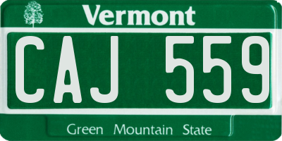 VT license plate CAJ559