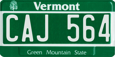 VT license plate CAJ564