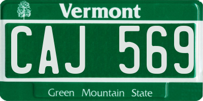 VT license plate CAJ569