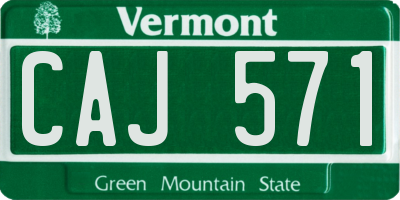 VT license plate CAJ571