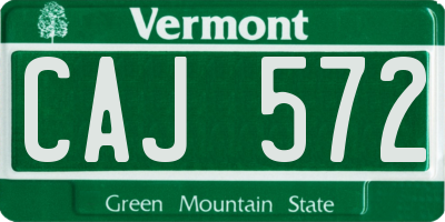VT license plate CAJ572